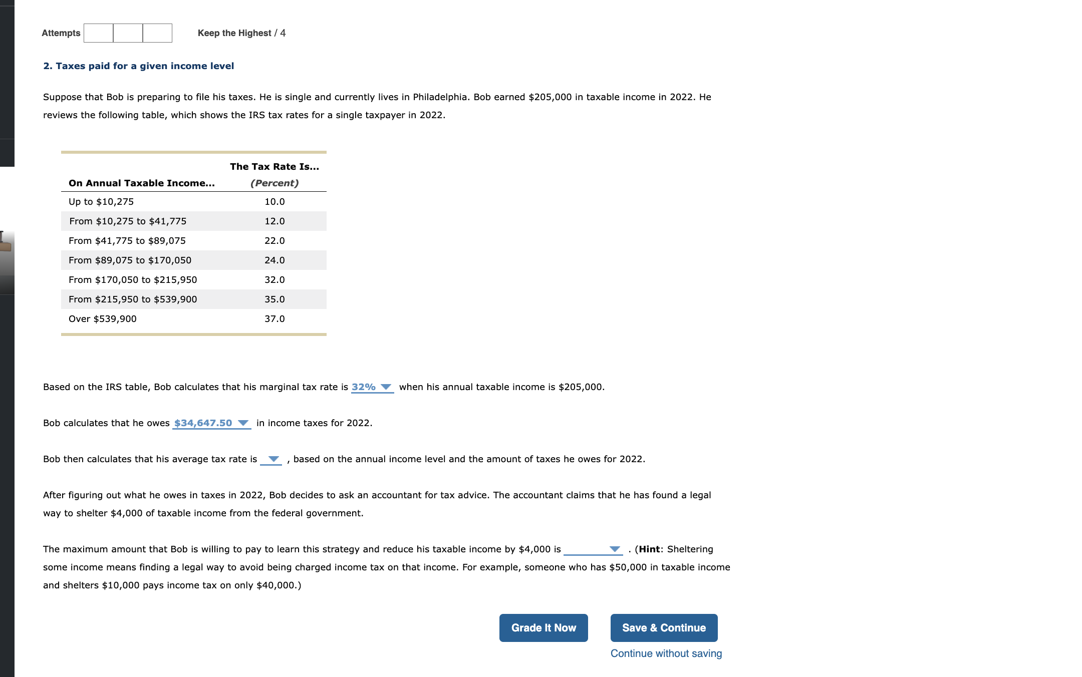 Solved 2. Taxes paid for a given income levelSuppose that | Chegg.com