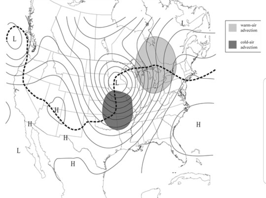 Figure 9-15. An 850mb map warm-air advection | Chegg.com