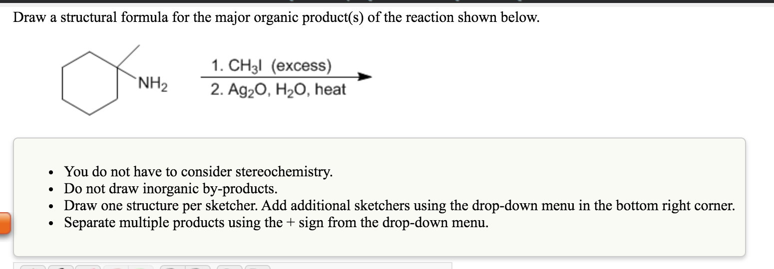 Solved Draw a structural formula for the major organic | Chegg.com