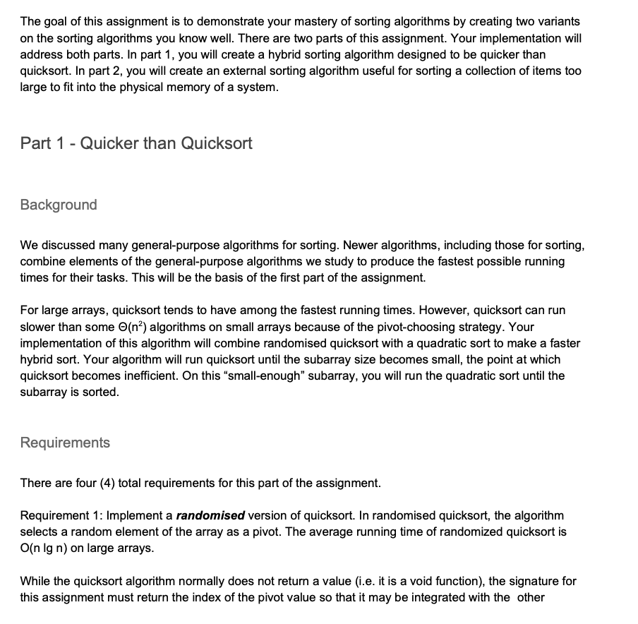Solved The goal of this assignment is to demonstrate your | Chegg.com