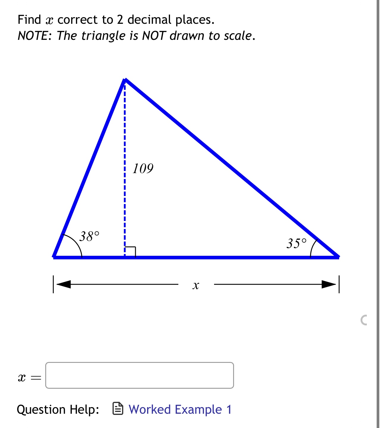 Solved Find x correct to 2 decimal places. NOTE: The | Chegg.com