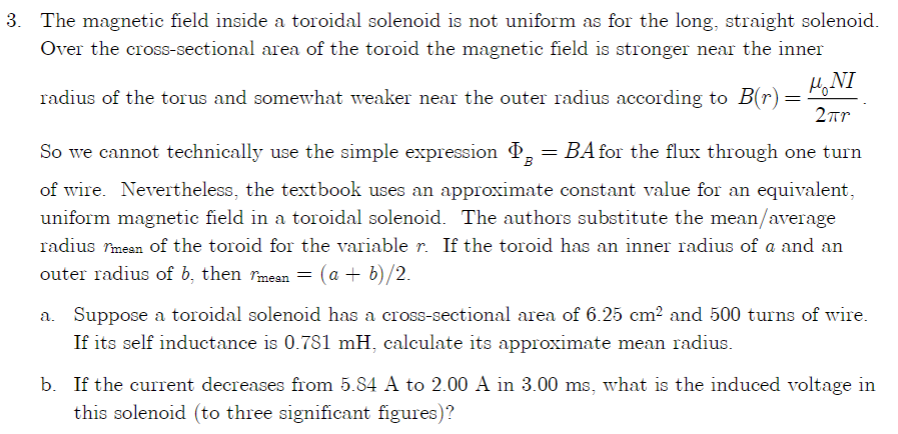 solved-3-the-magnetic-field-inside-a-toroidal-solenoid-is-chegg