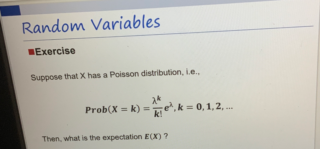Solved Random Variables Exercise Suppose that X has a | Chegg.com