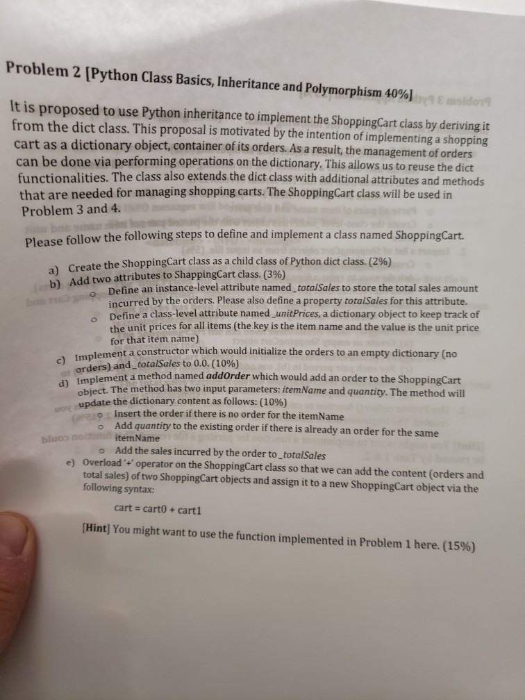 Problem 4 [Python Logging 15%) You will also | Chegg.com