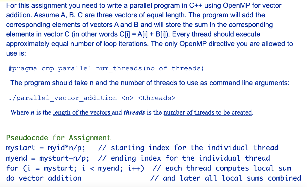 For This Assignment You Need To Write A Parallel | Chegg.com