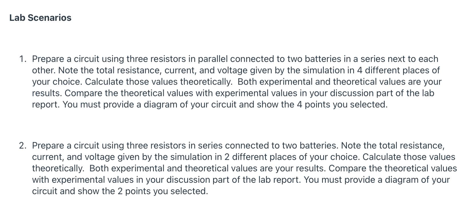 Solved Resistors in Parallel and Series A Virtual PhET Lab