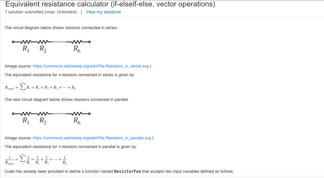 Equivalent resistance calculator (ifelseifelse,