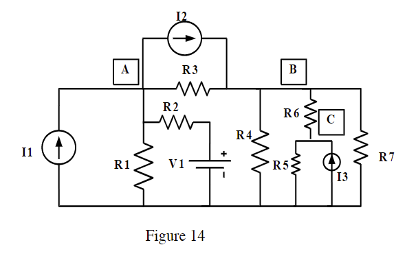 Solved VA(R11+R21+R31)−VB(R31)+0 VC=I1−I2+R2V1 | Chegg.com