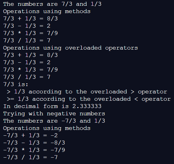 Solved Specifications: Create a class called RationalNumber | Chegg.com