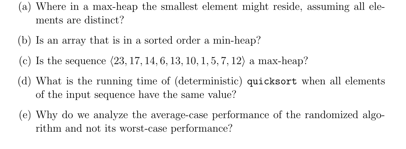 solved-a-where-in-a-max-heap-the-smallest-element-might-chegg
