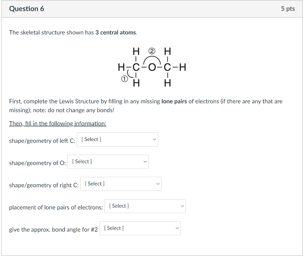 Solved Question 3 2 Pts Determine The Number Of Lone Pair Chegg Com