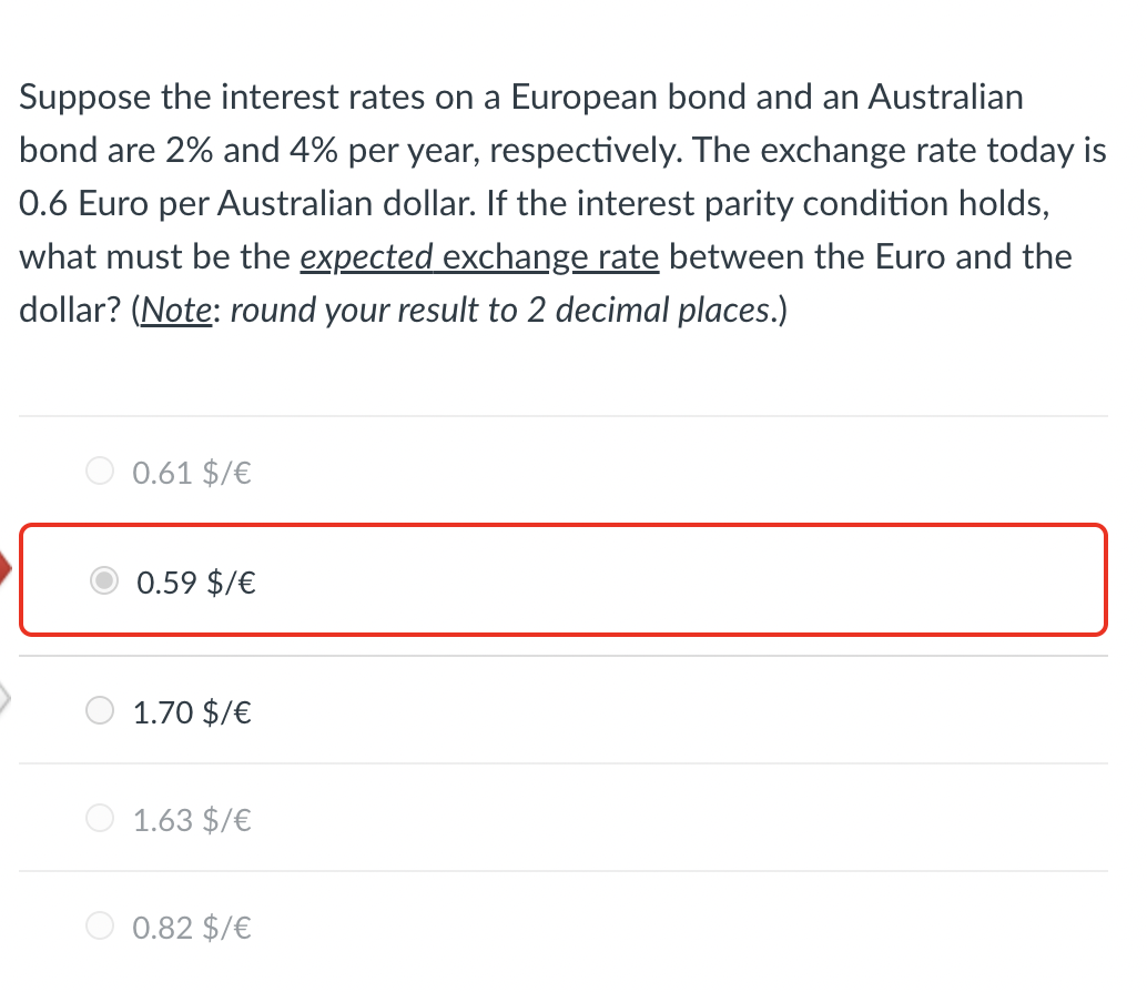 Solved Suppose the interest rates on a European bond and an | Chegg.com