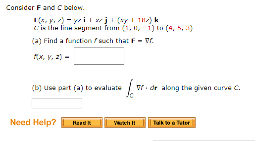 Solved Consider F And C Below F X Y Z Yz I Xz J Chegg Com