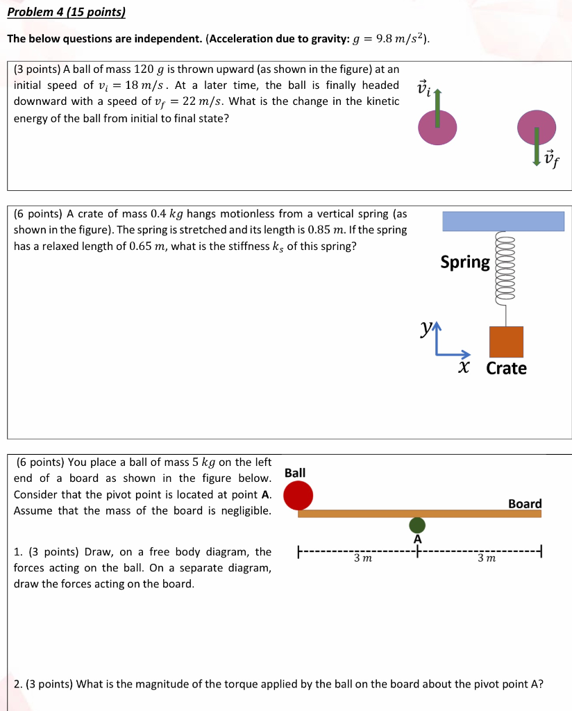 Solved Problem 4 (15 points) The below questions are | Chegg.com