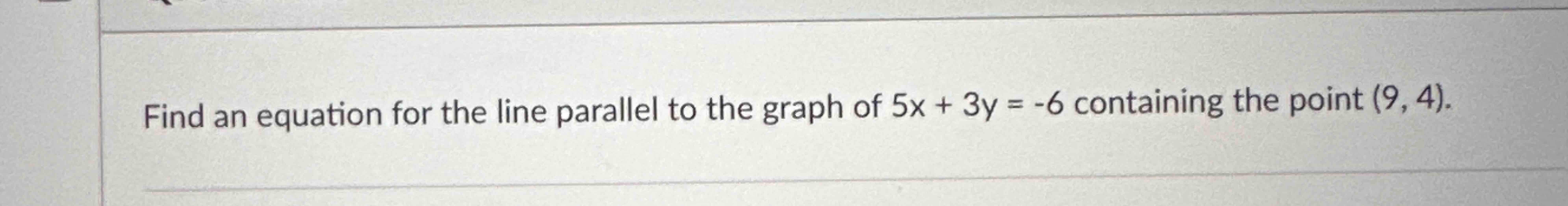 the graph of x 3 is a line parallel to