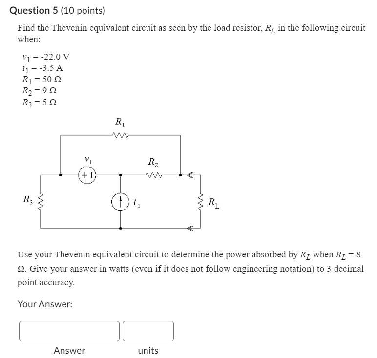 Solved Find The Thevenin Equivalent Circuit As Seen By The | Chegg.com