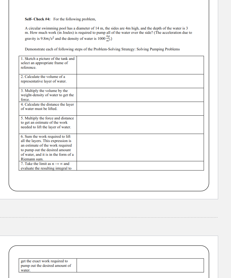 Solved Self-Check #4: For the following problem, A circular | Chegg.com