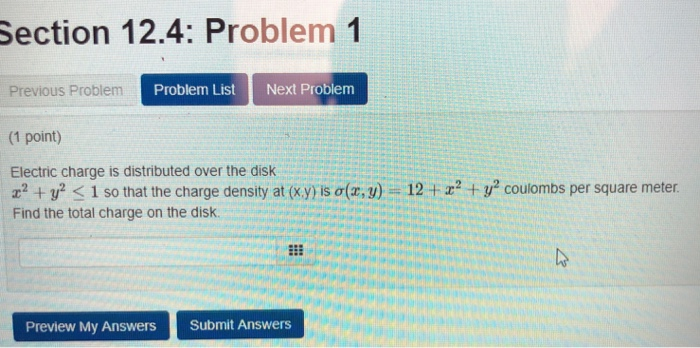 Solved Section 12.4: Problem 1 Previous Problem Problem List | Chegg.com