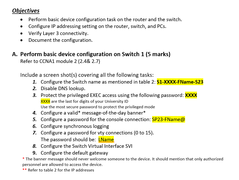 Configuration Configure your network as shown in | Chegg.com