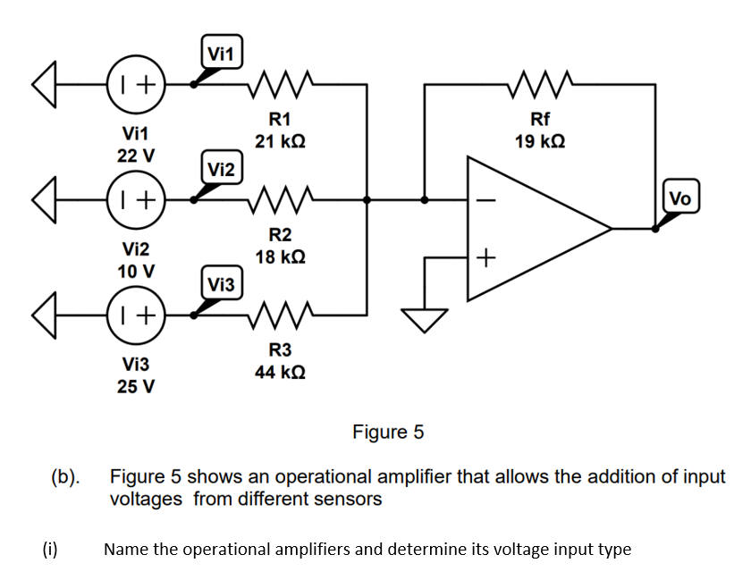 Solved Figure 5 (b). Figure 5 Shows An Operational Amplifier | Chegg.com