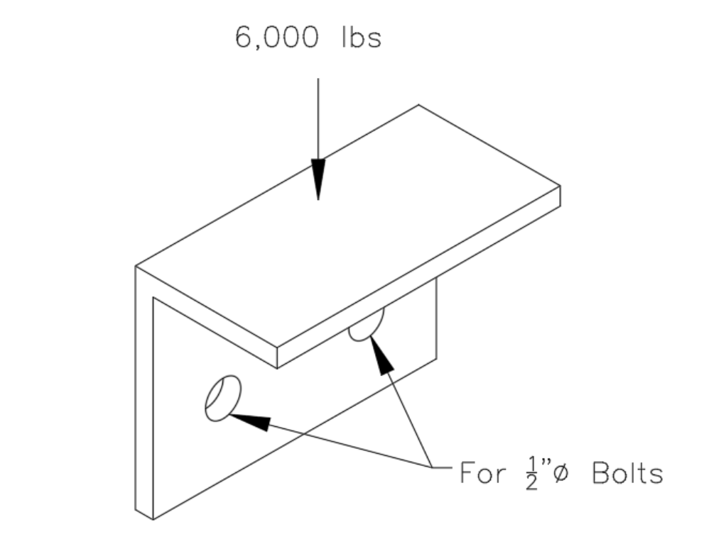 Solved A small ledger angle is used to support a beam with