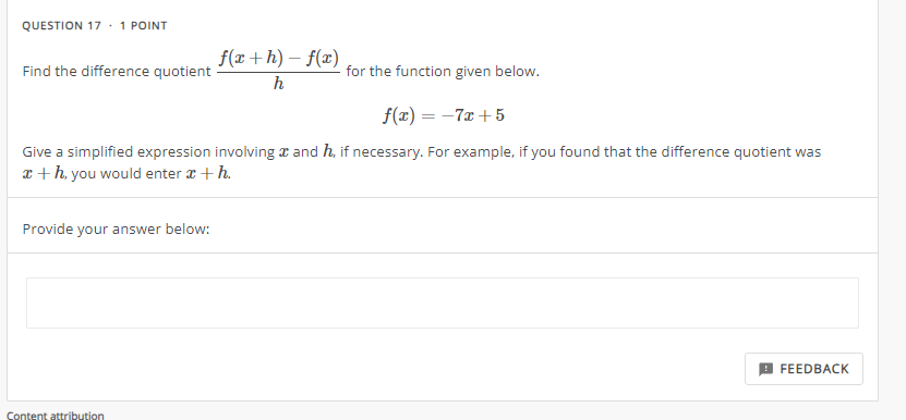 Solved Find the difference quotient hf(x+h)−f(x) for the | Chegg.com