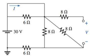 Solved Determine the voltage V and current I in the | Chegg.com