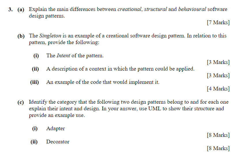 Solved 3. (a) Explain the main differences between | Chegg.com