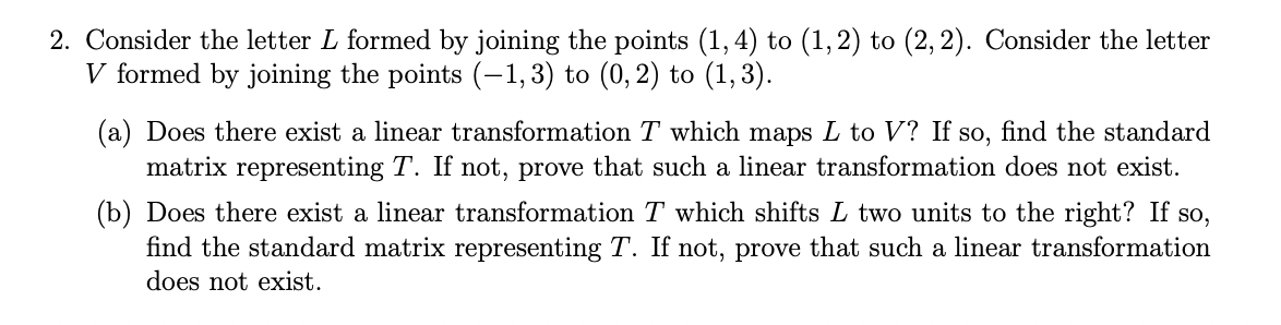 Solved Consider the letter L formed by joining the points | Chegg.com