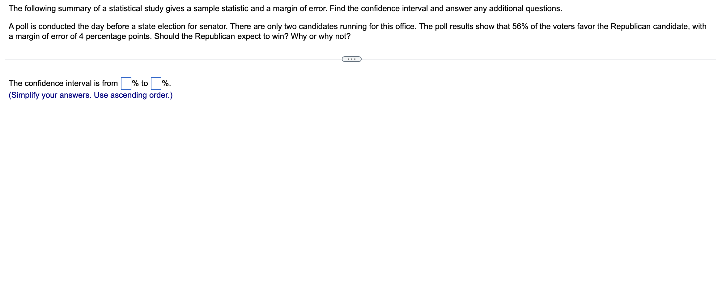 Solved The following summary of a statistical study gives a | Chegg.com