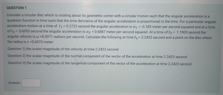 Solved Consider a circular disc which is rotating about its | Chegg.com