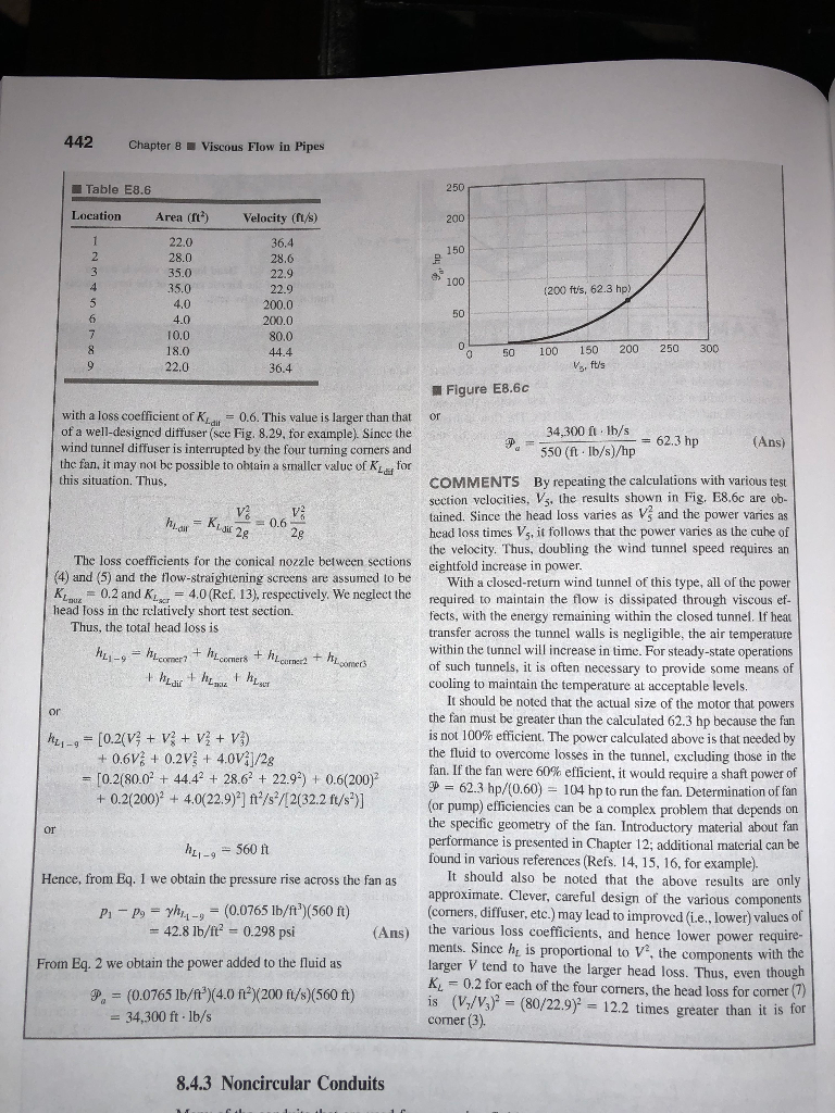 Solved Fluid Mechanics Wind Tunnel Please read the example | Chegg.com
