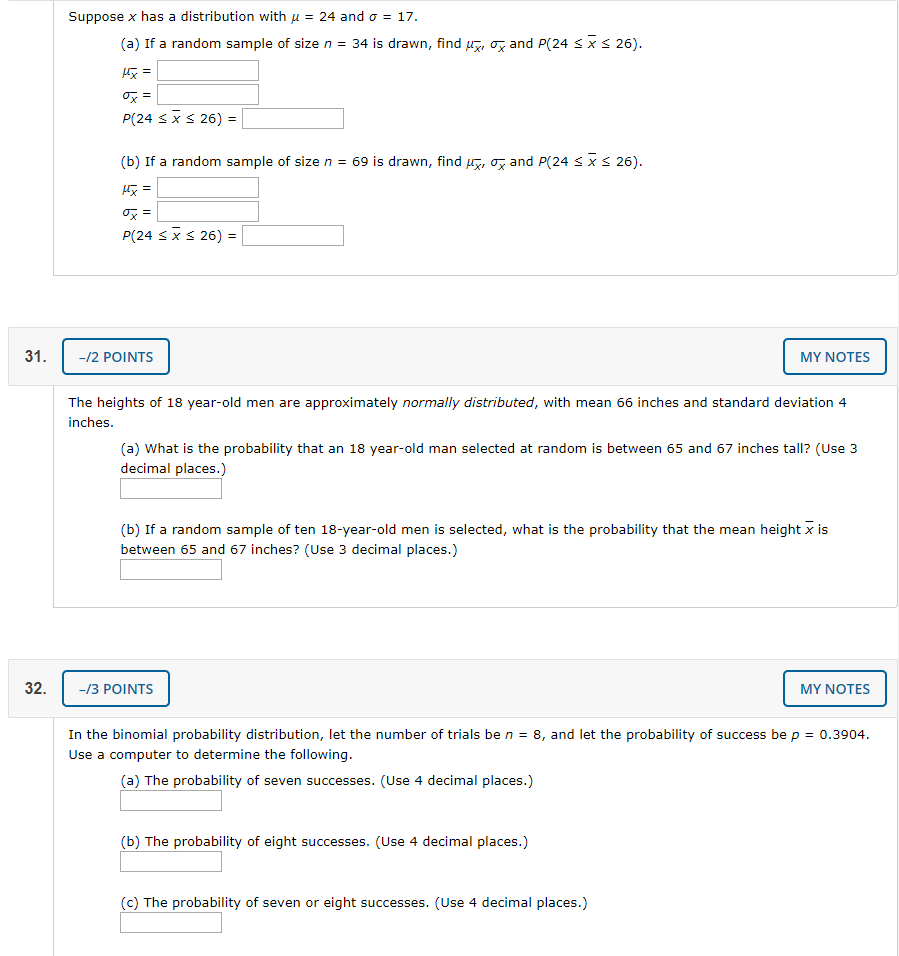 Solved Suppose X Has A Distribution With U 24 And 0 1 Chegg Com