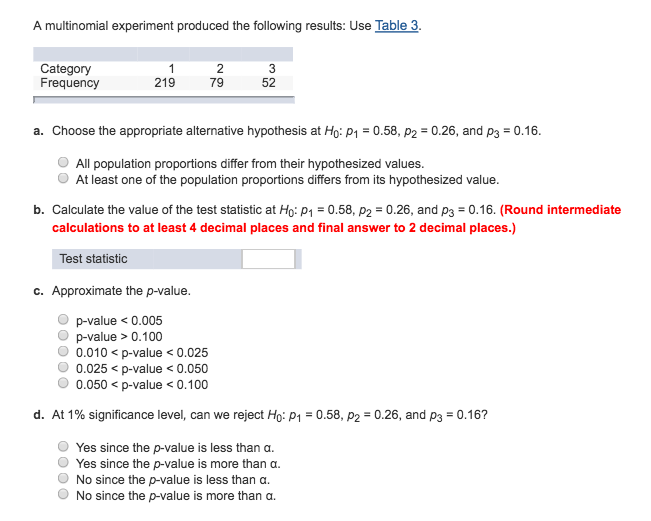 multinomial experiment in statistics