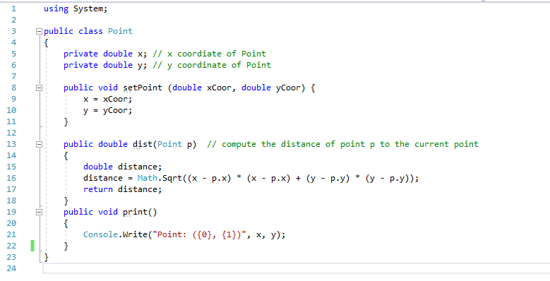Solved In exercise 2, Q2, you can use class Point to | Chegg.com