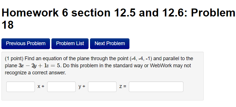 Solved Homework 6 section 12.5 and 12. 15 Previous Problem | Chegg.com