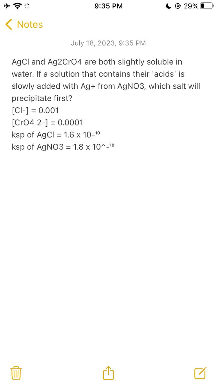 Solved AgCl and Ag2CrO4 are both slightly soluble in water. | Chegg.com