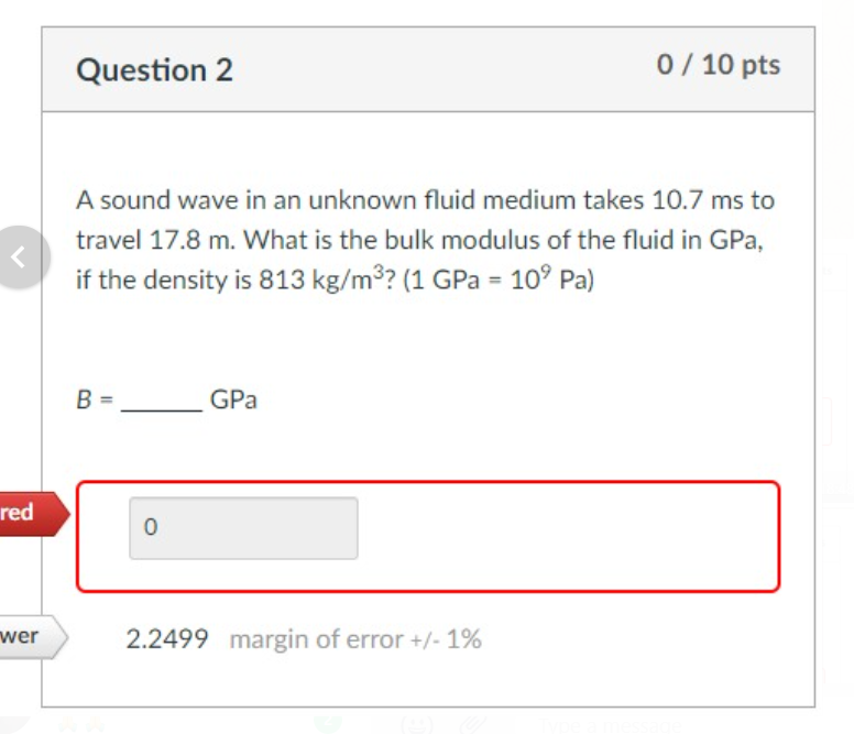 Solved A Sound Wave In An Unknown Fluid Medium Takes 10.7 Ms 