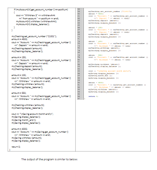 Solved Lab 7 - Bank Inheritance - CS-116 . 1. Define a class | Chegg.com