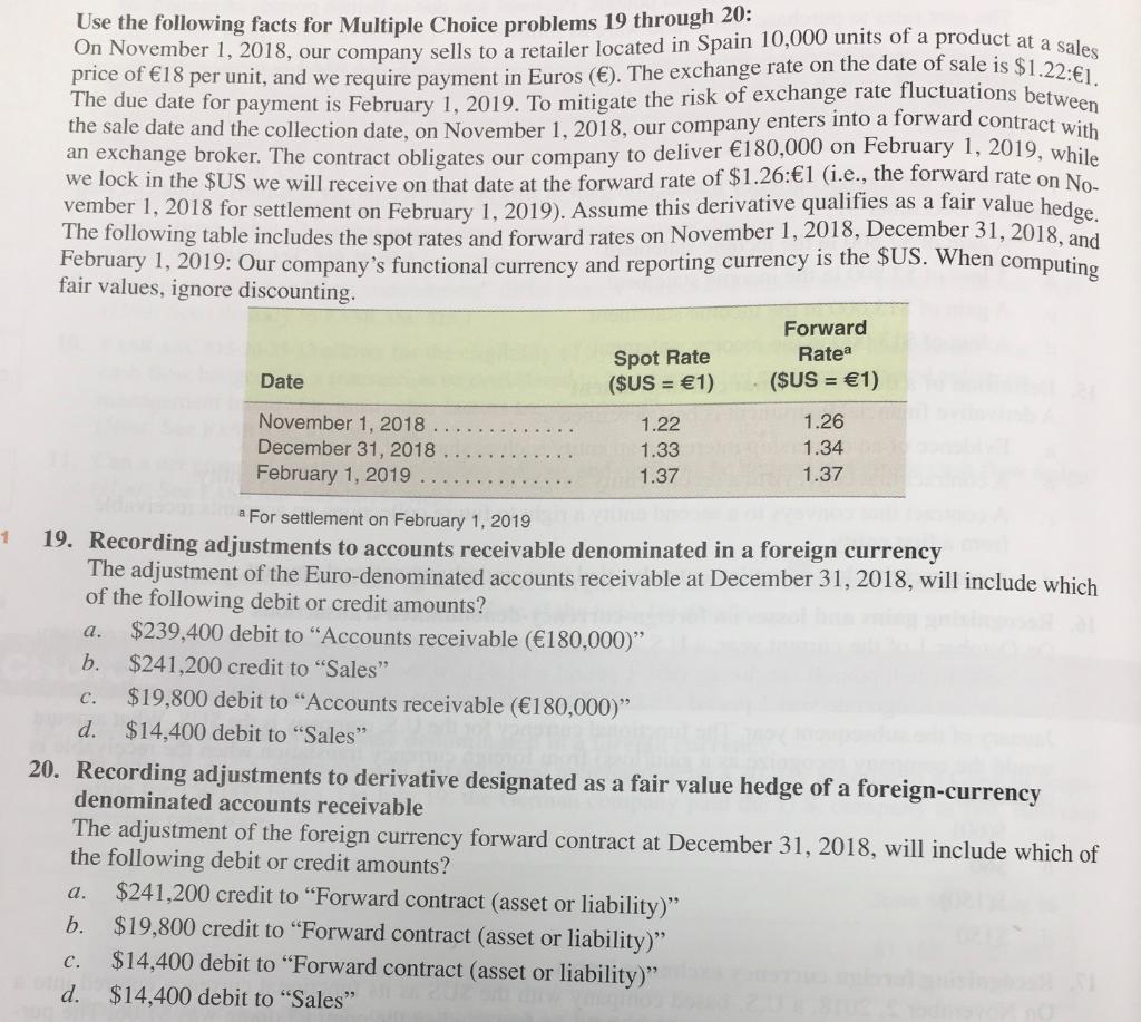 Use The Following Facts For Multiple Choice Problems Chegg