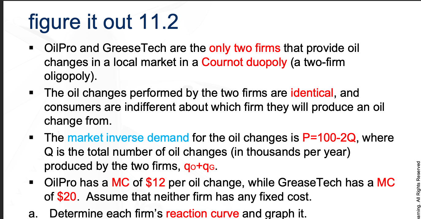 Solved - OilPro and GreeseTech are the only two firms that | Chegg.com