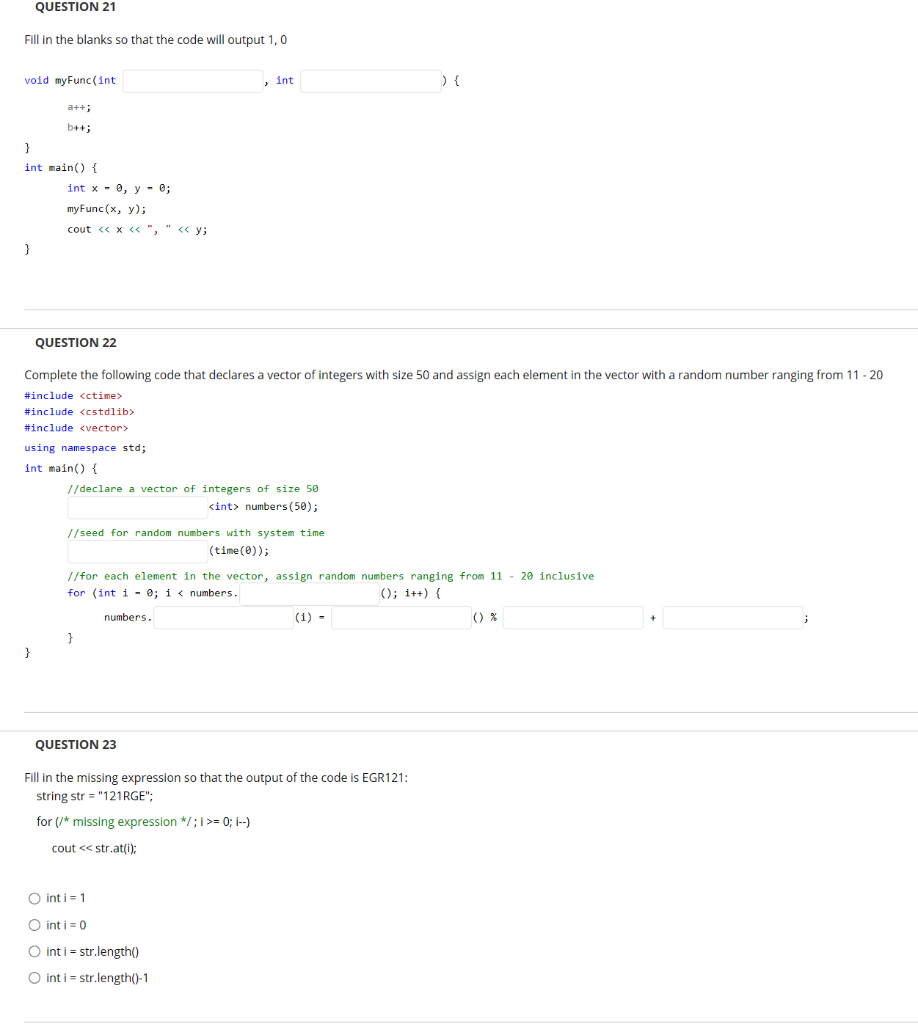 Solved Select what is TRUE regarding below code. Eclass | Chegg.com