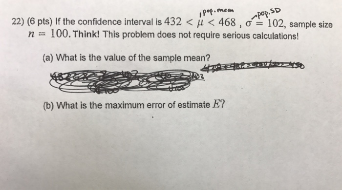 Solved If the confidence interval is 432
