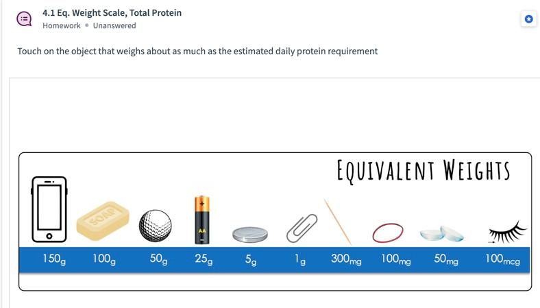 Solved Touch on the object that weighs about as much as the | Chegg.com