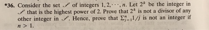Solved #36. Consider the set./ of integers 1, 2, .., n. Let | Chegg.com