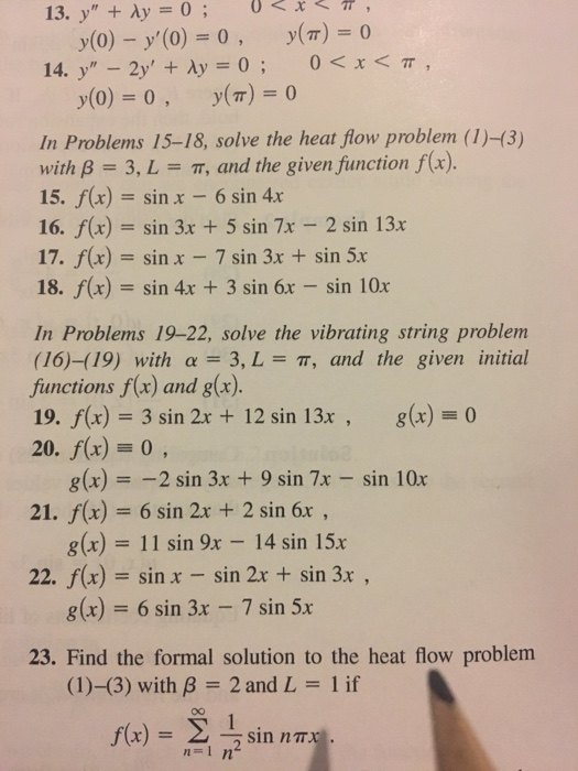 y(o) -y'(0) 0 (TO y(o)-0,T In Problems 15-18, solve | Chegg.com
