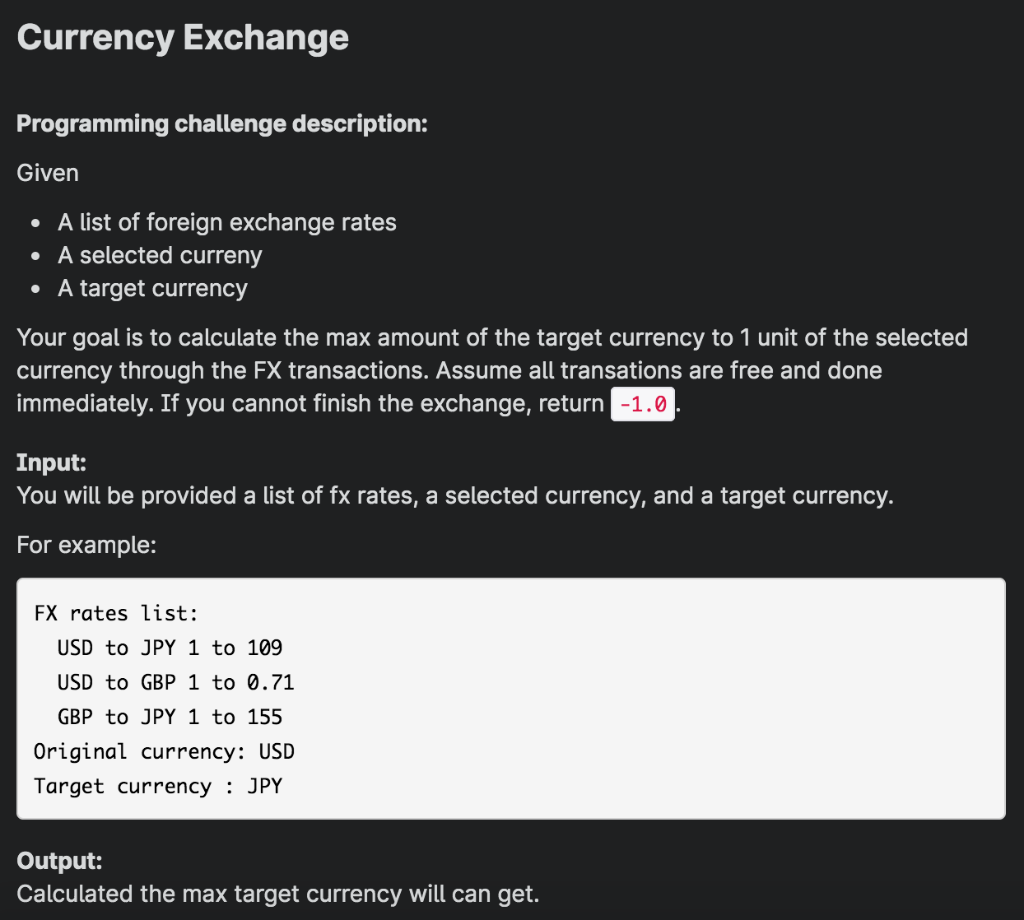 Solved Currency Exchange Programming Challenge Description: | Chegg.com