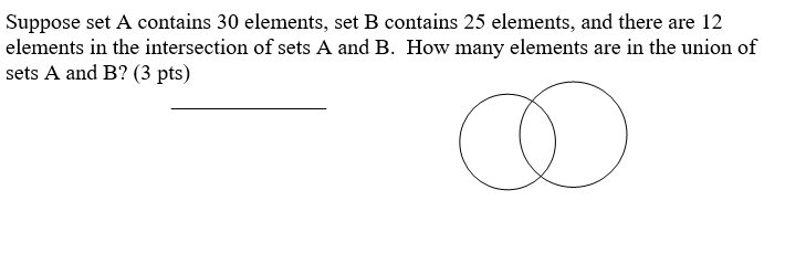 Solved Suppose Set A Contains 30 Elements, Set B Contains 25 | Chegg.com