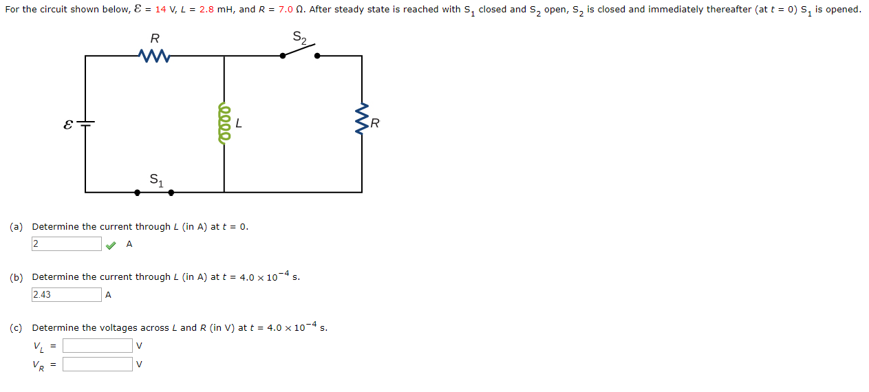 Solved The current in the RL circuit shown below reaches | Chegg.com
