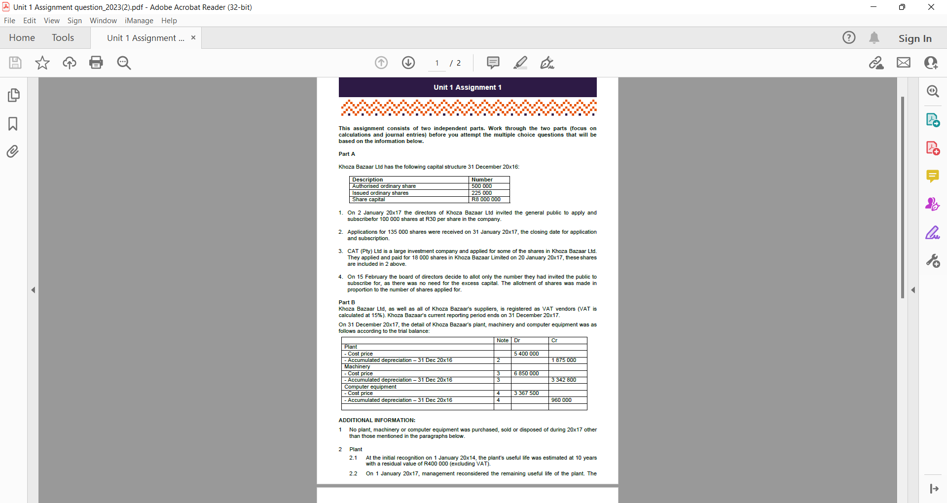 Solved This assignment consists of two independent parts. | Chegg.com